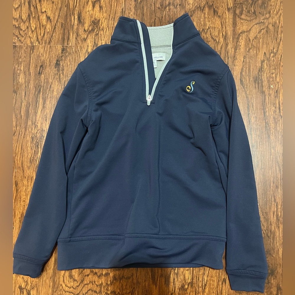 Peter Millar boys navy half zip pullover